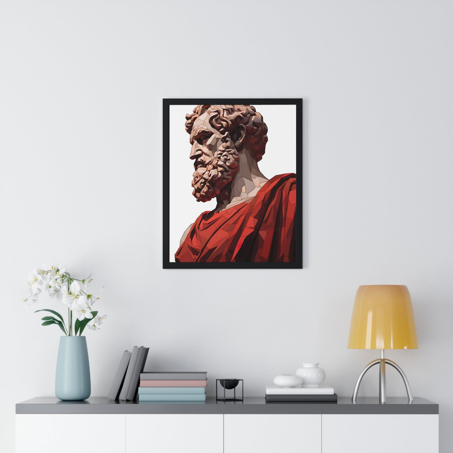 Aristotle Sculpture Framed Wall Art, Modern Prints, Home Decor