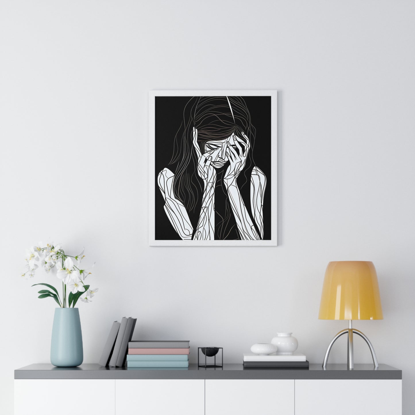 Elegy of Sorrow Framed Wall Art, Modern Prints, Home Decor