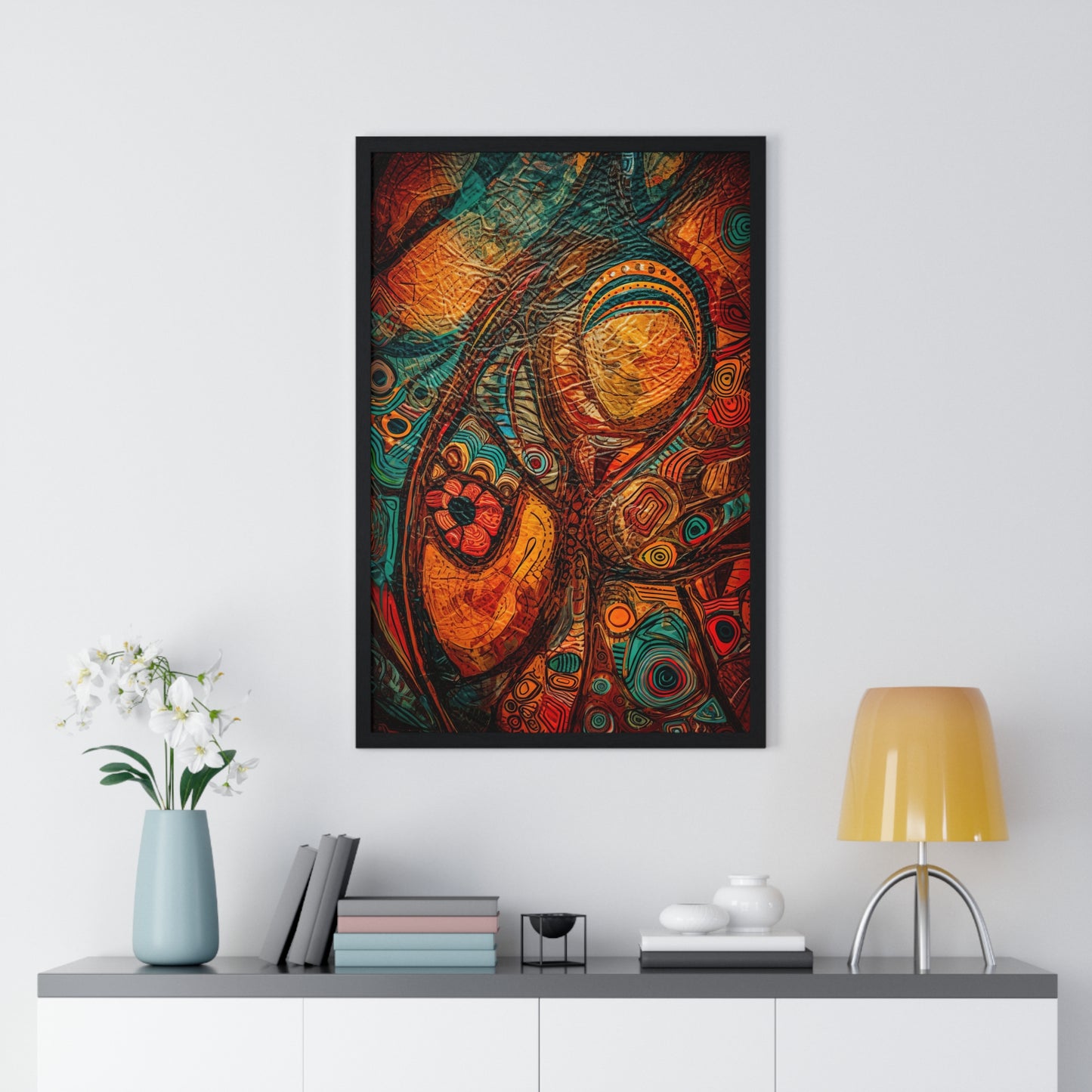 Indigenous Spirit Framed Wall Art, Modern Prints, Home Decor