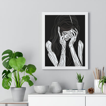 Elegy of Sorrow Framed Wall Art, Modern Prints, Home Decor