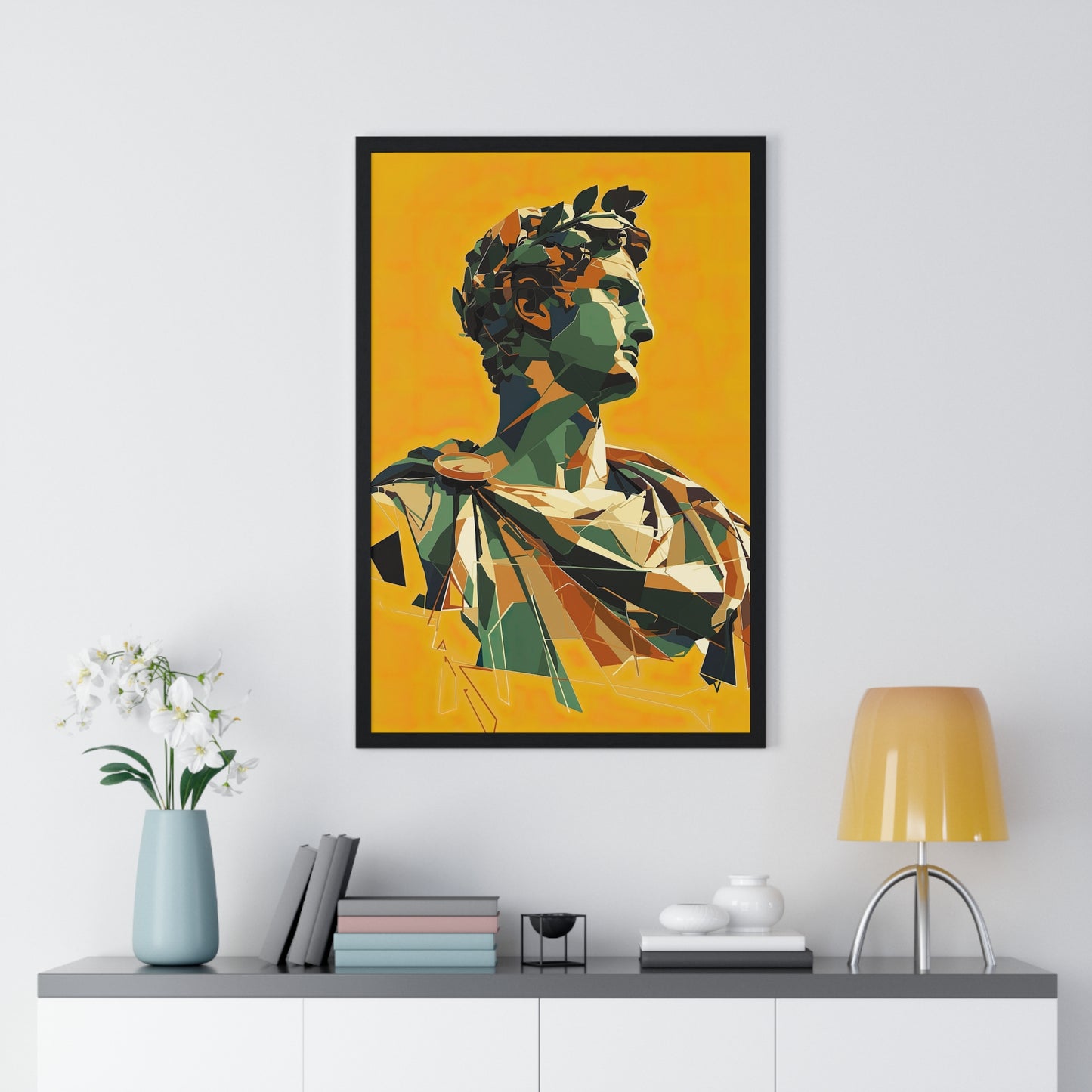 Caesar's Countenance Framed Wall Art, Modern Prints, Home Decor