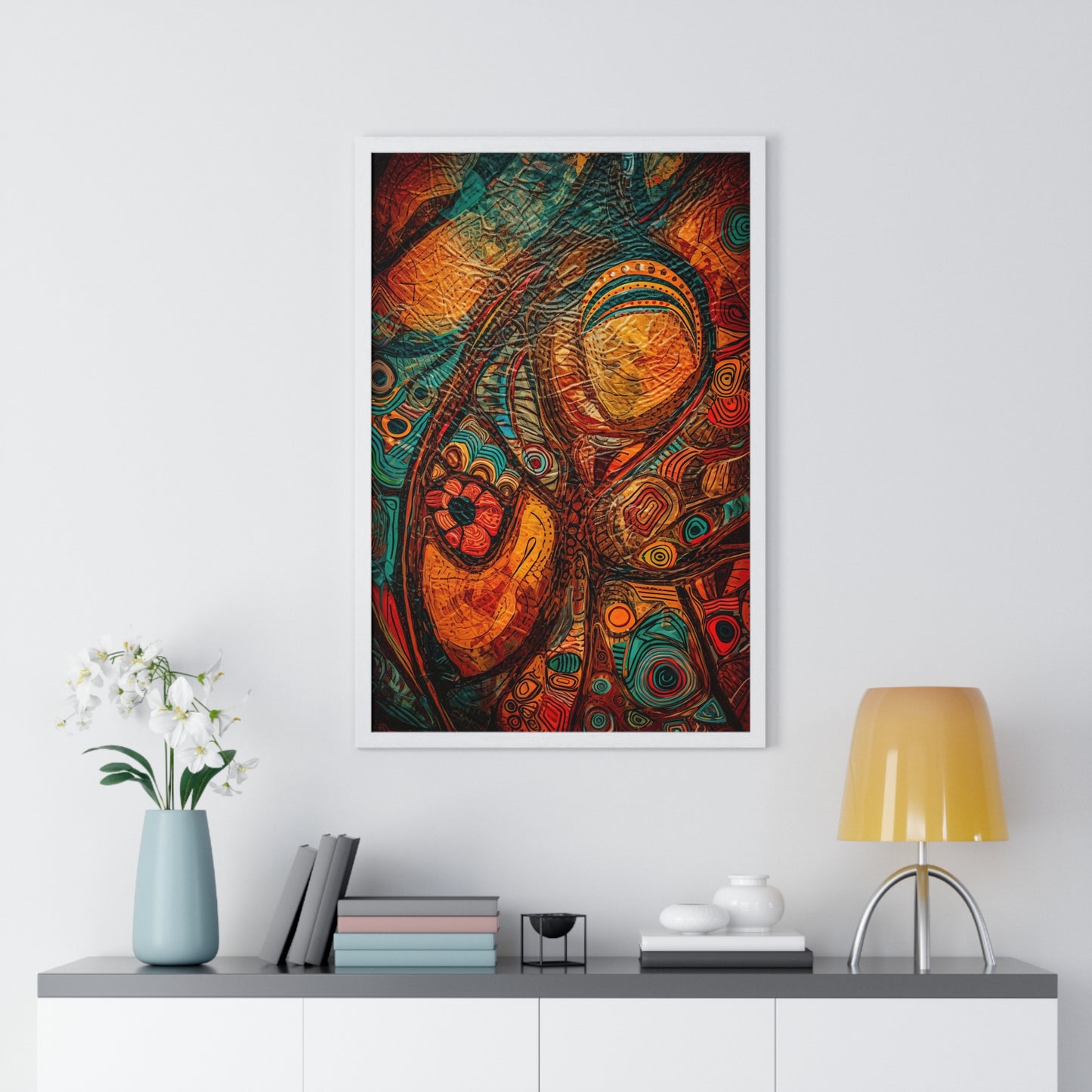 Indigenous Spirit Framed Wall Art, Modern Prints, Home Decor