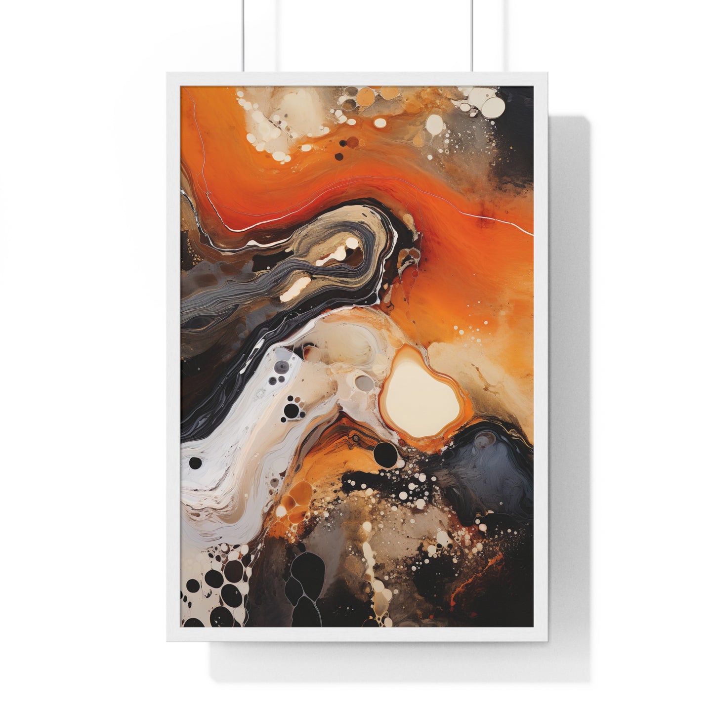 Industrial Alchemy Abstract Liquid Realms Framed Wall Art, Modern Prints, Home Decor