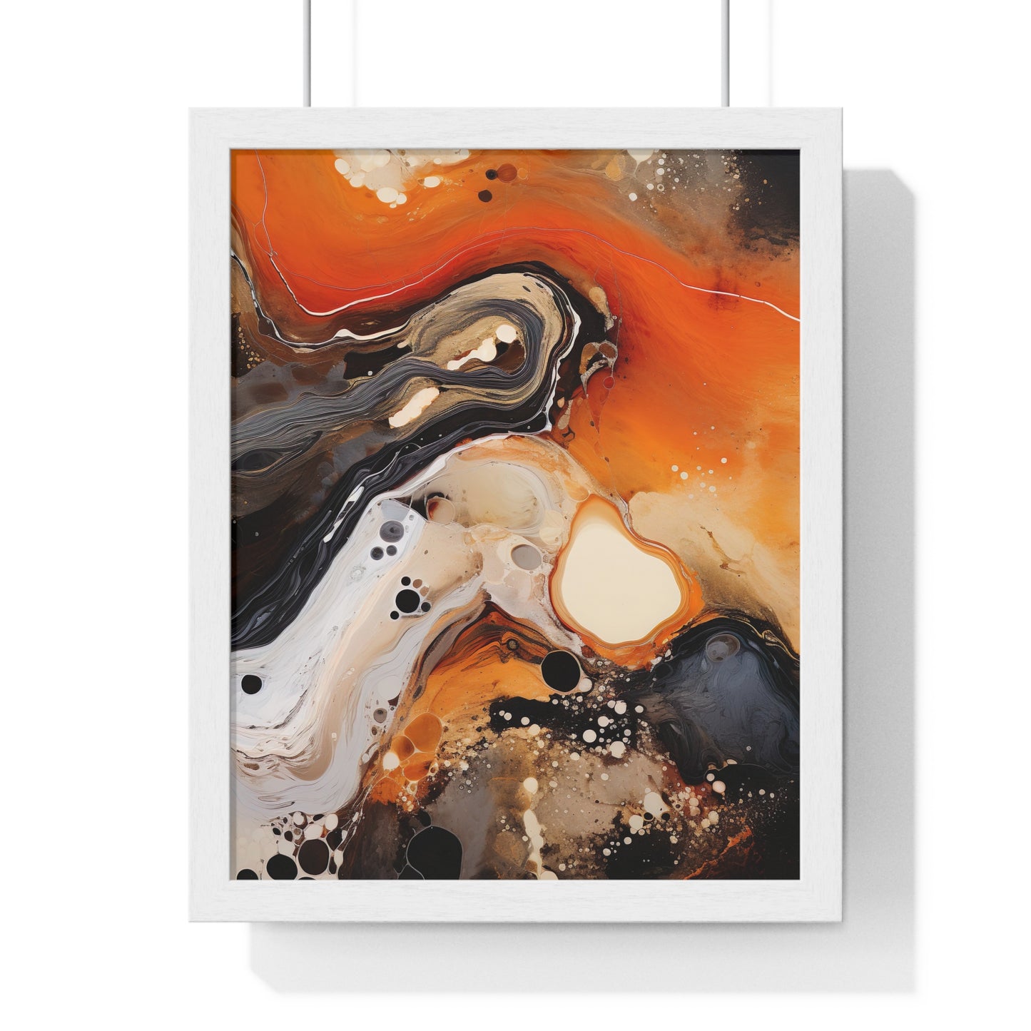 Industrial Alchemy Abstract Liquid Realms Framed Wall Art, Modern Prints, Home Decor