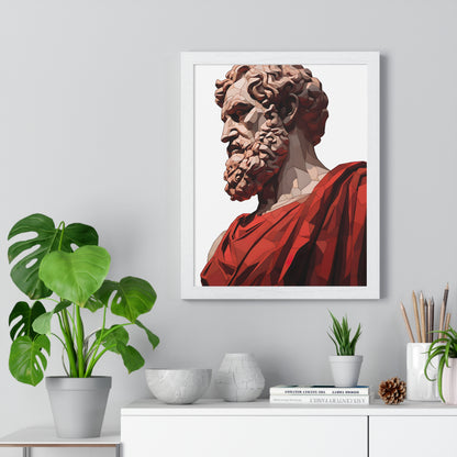 Aristotle Sculpture Framed Wall Art, Modern Prints, Home Decor