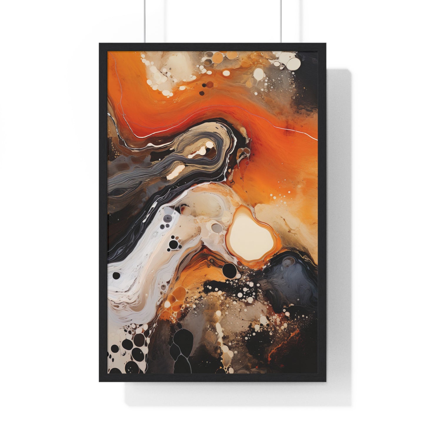 Industrial Alchemy Abstract Liquid Realms Framed Wall Art, Modern Prints, Home Decor