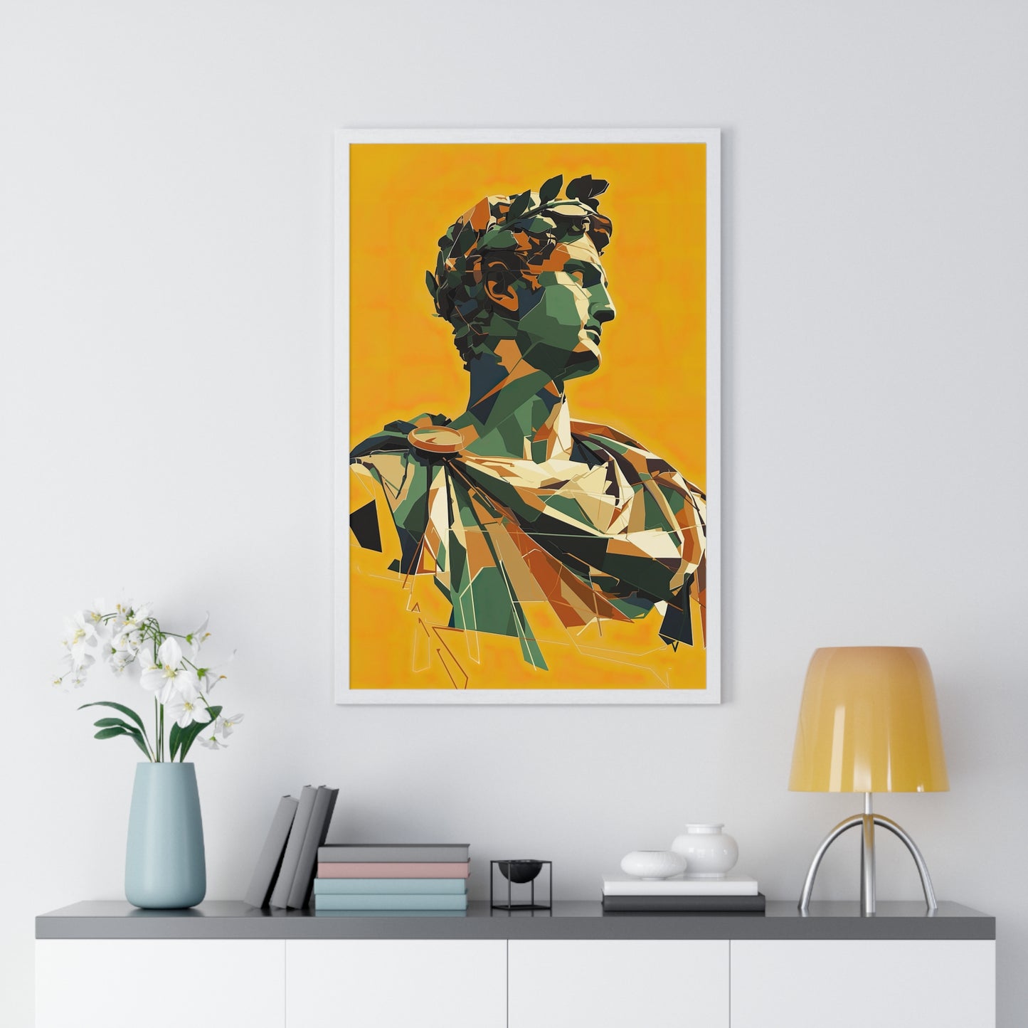 Caesar's Countenance Framed Wall Art, Modern Prints, Home Decor