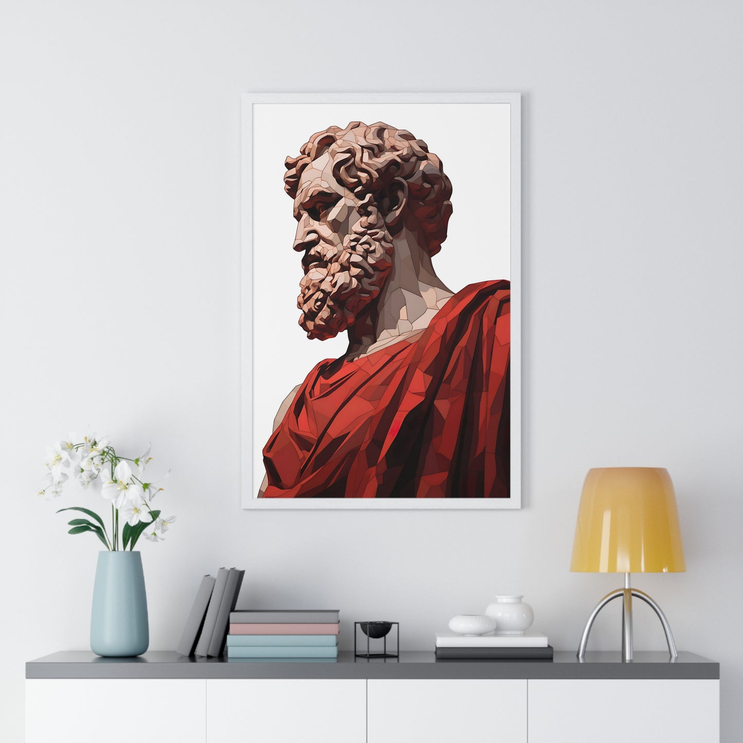 Aristotle Sculpture Framed Wall Art, Modern Prints, Home Decor