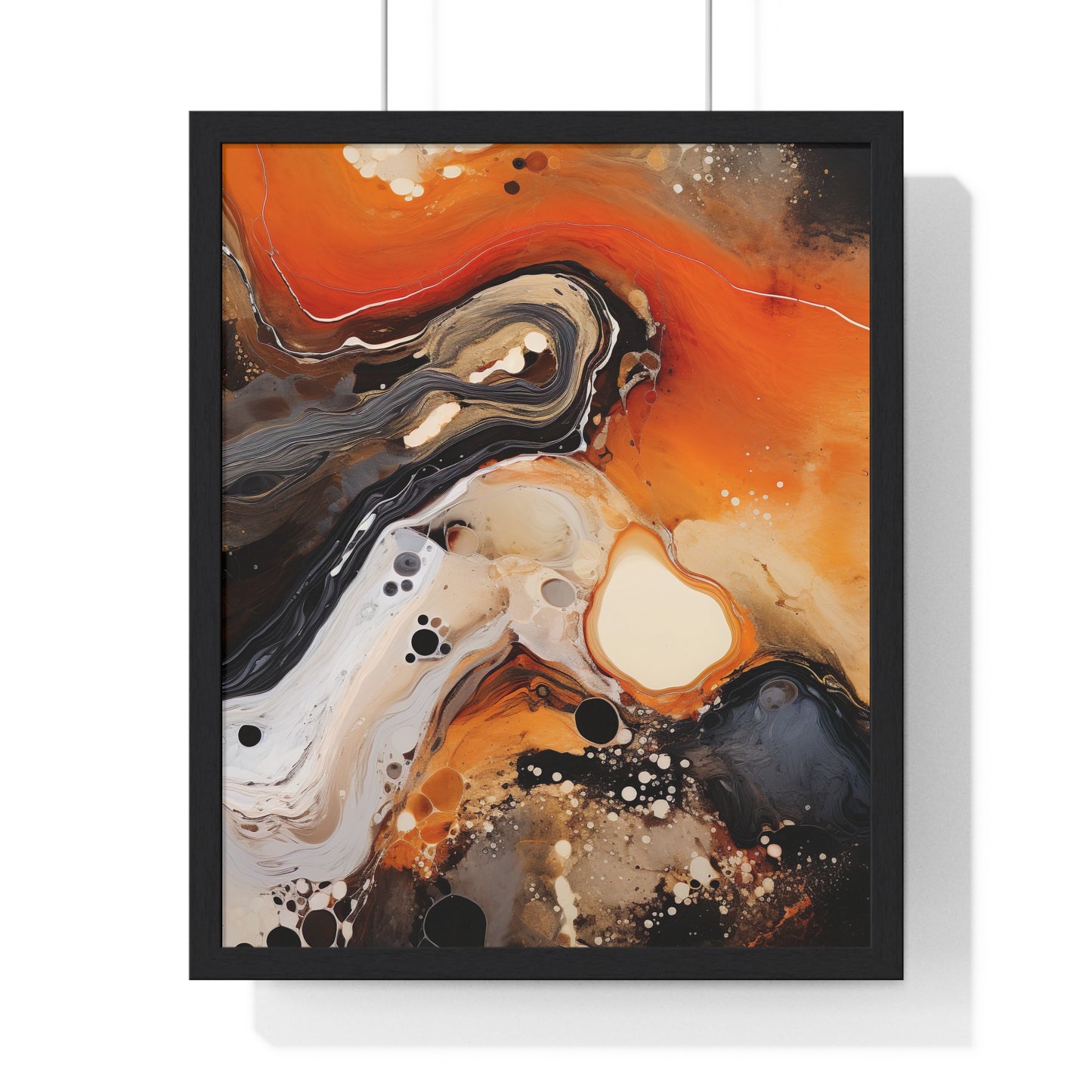 Industrial Alchemy Abstract Liquid Realms Framed Wall Art, Modern Prints, Home Decor