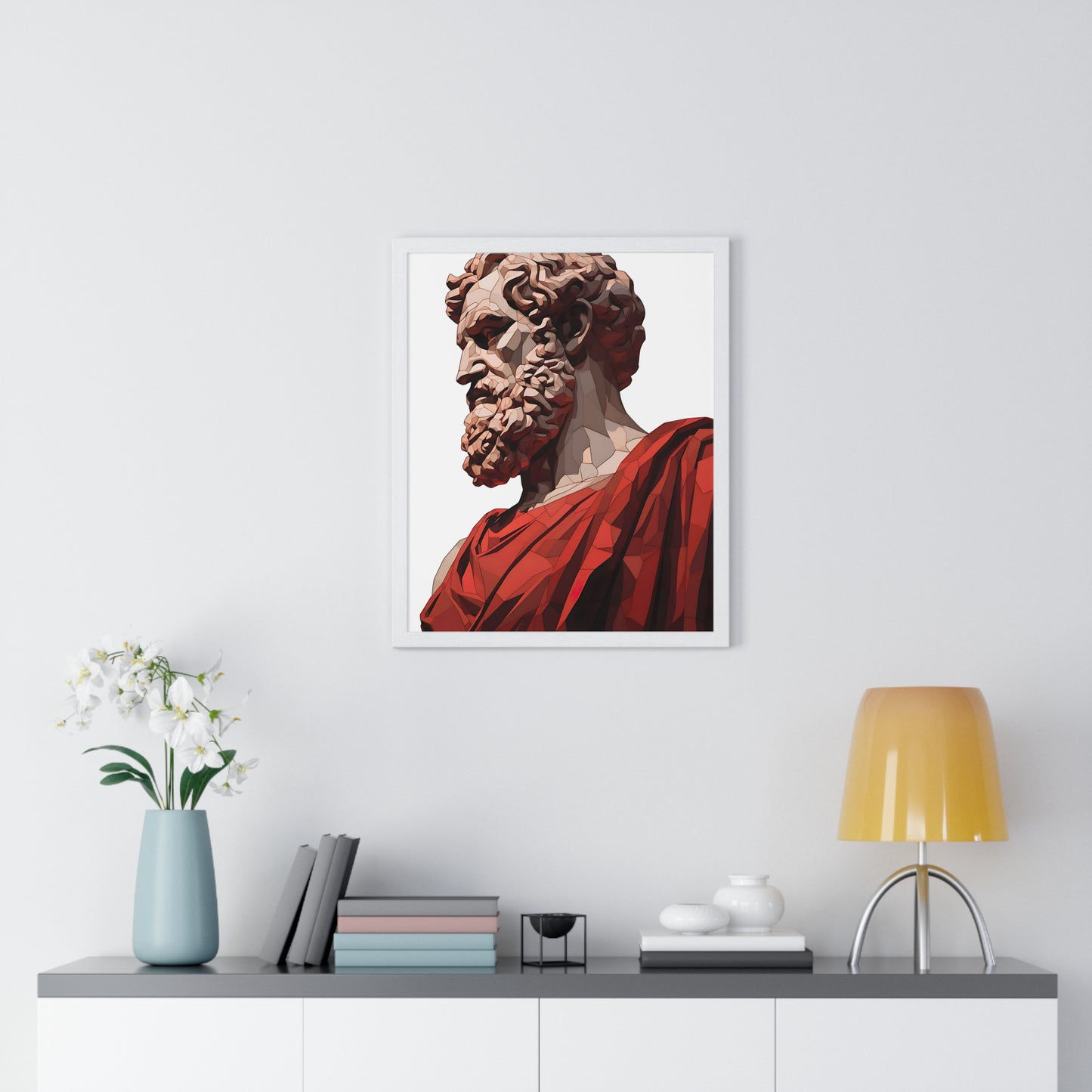 Aristotle Sculpture Framed Wall Art, Modern Prints, Home Decor