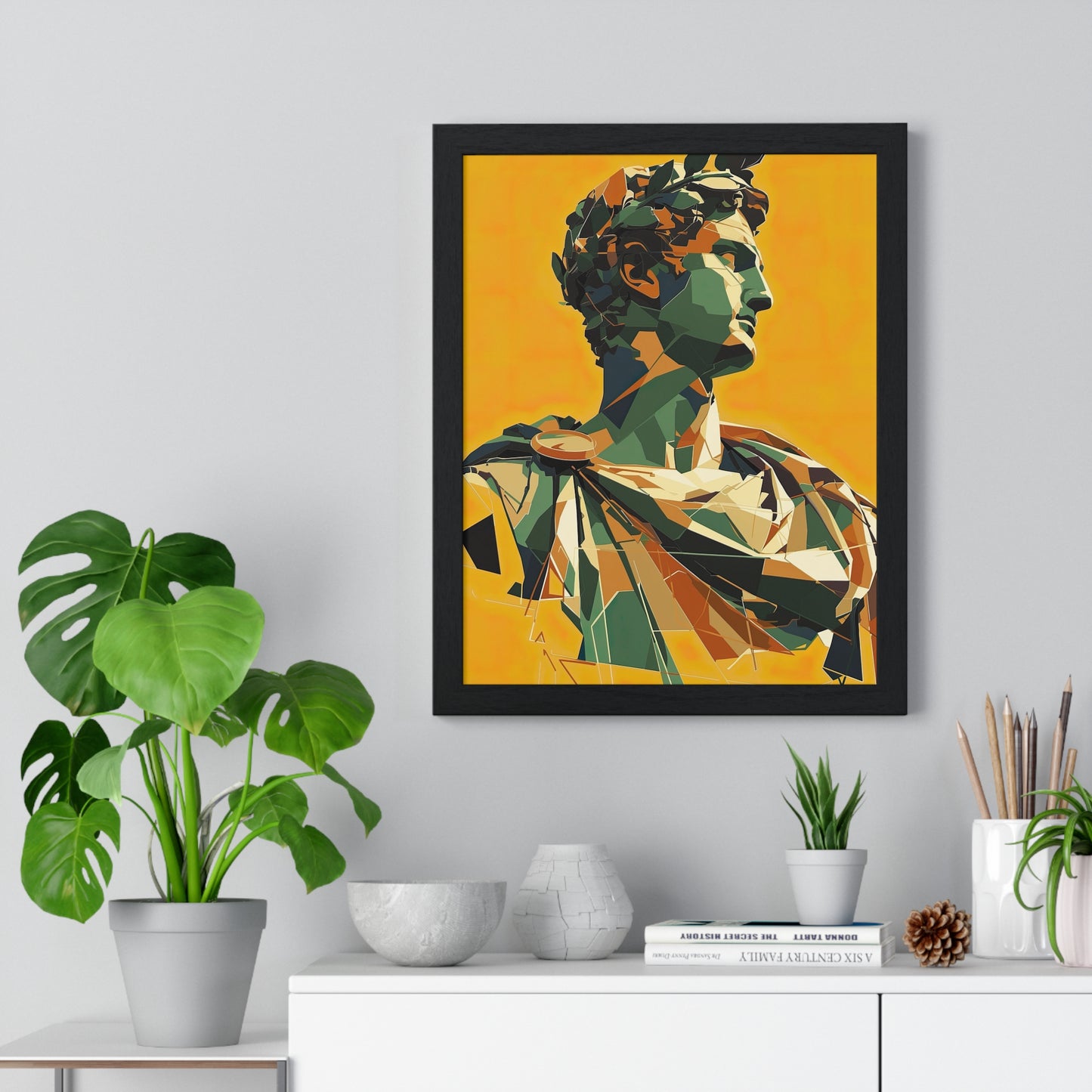 Caesar's Countenance Framed Wall Art, Modern Prints, Home Decor