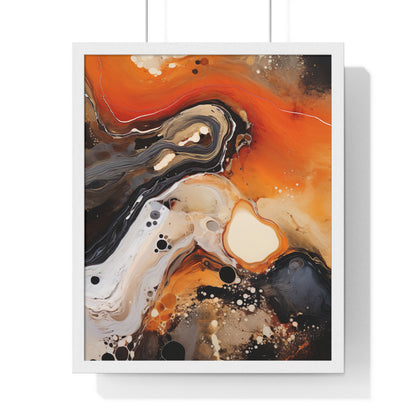 Industrial Alchemy Abstract Liquid Realms Framed Wall Art, Modern Prints, Home Decor