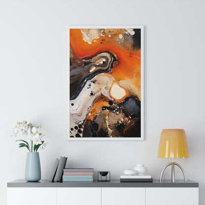 Industrial Alchemy Abstract Liquid Realms Framed Wall Art, Modern Prints, Home Decor