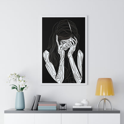 Elegy of Sorrow Framed Wall Art, Modern Prints, Home Decor