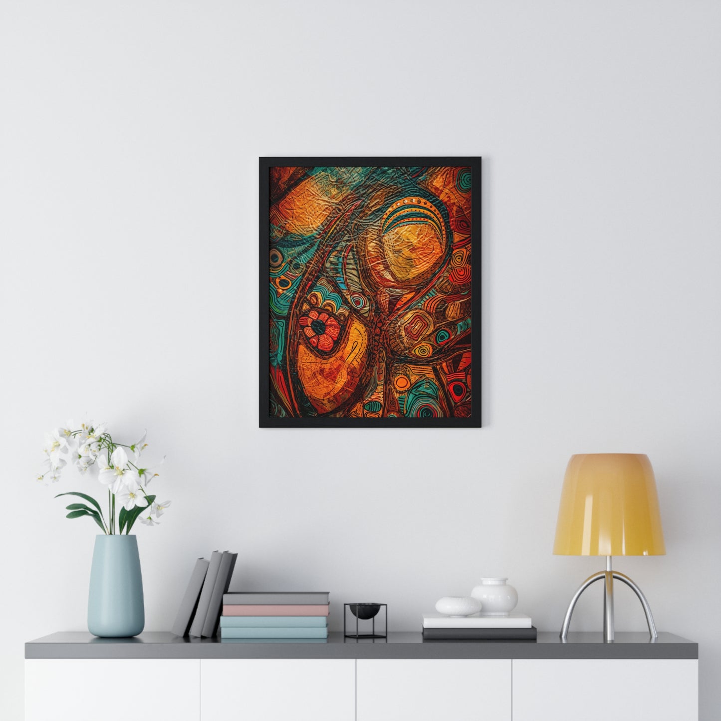 Indigenous Spirit Framed Wall Art, Modern Prints, Home Decor